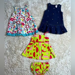 Baby Girl Dress Lot Size 12-18 Months     0324